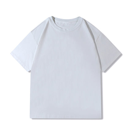 Sanben needle 300g heavy T-shirt cotton drop shoulder European size loose national fashion youth cotton round neck T-shirt custom printing