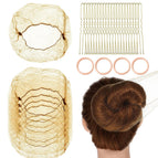 Gold 40 hair net + 40 u-shaped + 4 hair rope
