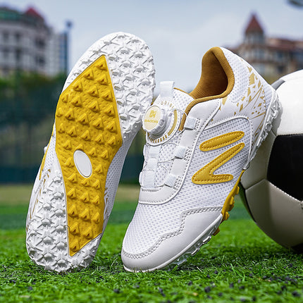 Children's Football Shoes, Lace-Free Rotating Buckle, Low-Cut Broken Nails, Student Competition Sports Shoes, Youth Anti-Slip Training Shoes