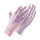 Ice silk stitching purple pink / One size fits all