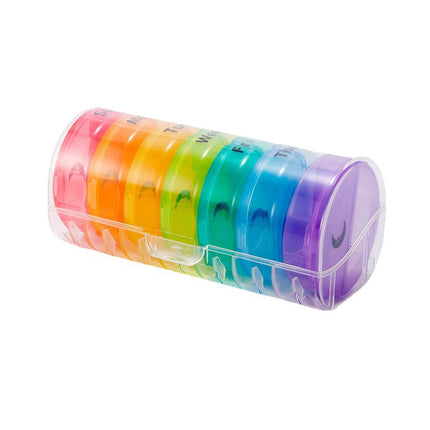 Cross-Border Amazon Seven-Day Travel Moisture-Proof Abs Main Body Box 14-Compartment Pill Box Portable and Detachable One-Week Morning and Evening Divided