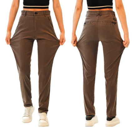 2024 Autumn and Winter Thickened Men's Casual Pants New Style Warm Explosions Straight Slim-fit Business High-end All-match Pants for Men