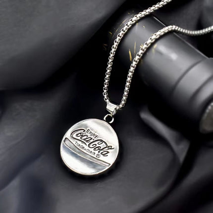 Coke bottle cap sweater chain men's and women's trend personality long high sense pendant European and American hip hop accessories necklace wholesale