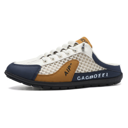 Baotou Half-Shoes Men's Shoes 2025 Summer New Mesh Breathable Slip-on Lazy Shoes Fashion Breathable Mesh Shoes