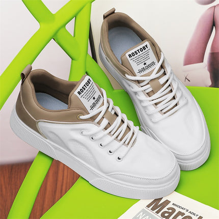 Men's Shoes Spring New Low-top Fashion White Shoes Men's Leather Casual Shoes Men's Four Seasons All-match Sports Sneakers