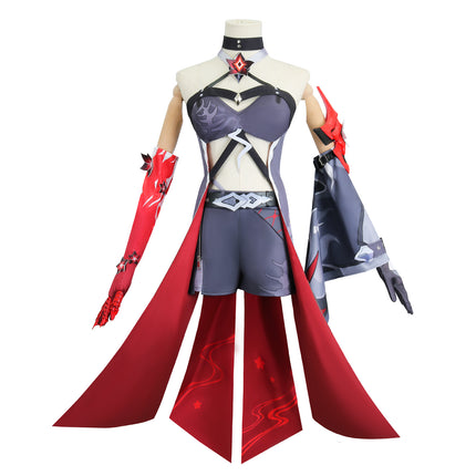 Collapse Star Dome Railway Yellow Spring cos Clothing Red Yellow Spring Two-Form cos Clothing Animation Game Role-Playing Clothing suit