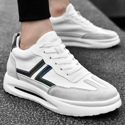Men's Shoes New Elevated 8cm Casual Board Shoes Men's Summer Cloth Ventilated Sports Trendy Shoes Youth Fashion Torre Shoes