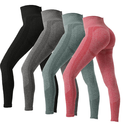 Tiktok Bundle High-Waisted Tight-Fitting Polka Dot Sports Leggings for Women, Elastic Peach Butt Fitness Yoga Pants