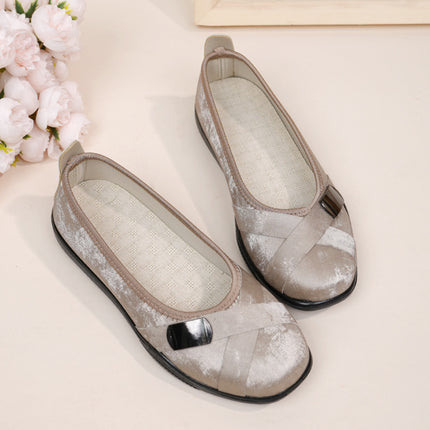 Shoes Women's 2025 Spring New Non-slip Soft Sole Women's Single Shoes Shallow Mouth Flat Slip-on Casual All-match Lazy Shoes