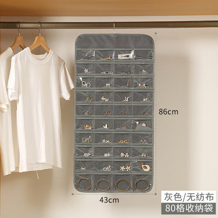 80 Cage Storage Bag Jewelry Storage Hanging Bag Non-woven Double-sided Necklace Jewelry Fit Bag Dust-proof Storage Box
