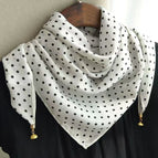 White black polka dots