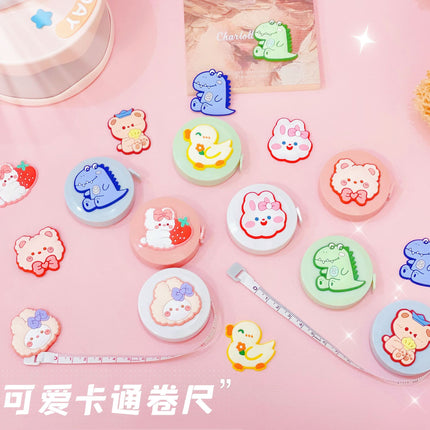 Cute Cartoon Macaron Color Mini Tape Measure Portable Tape Measure Three-circumference Bust Hip Waist Measure Meter Ruler