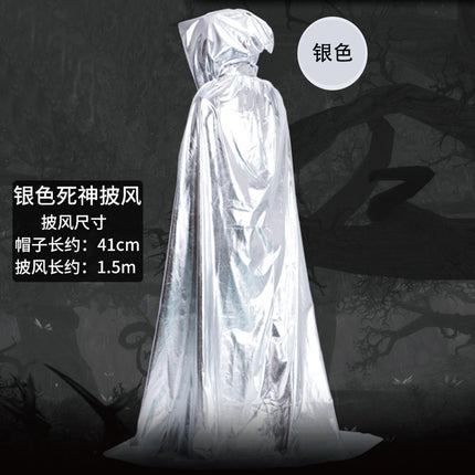 Halloween Costume Adult cosplay Death Cloak Performance Costume Black Wizard Robe Cloak Vampire