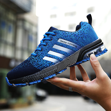 Cross-border Men's Shoes New Air Cushioned Flying Weaving Sneakers Men's Autumn Large Size Casual Shoes 2022 Spring and Autumn Trendy Men's Shoes