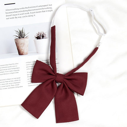 Japanese preppy style jk bow tie women's sailor suit wine red pink bow clothes accessories tie men