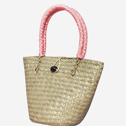 Straw Beach Bag 2025 Summer Woven Bag Handbag with Tote Bag Women's Foreign Trade Straw Bag Handbag Factory