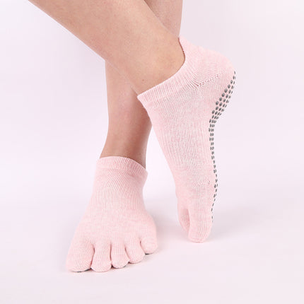Toesox quality new gradient yoga socks tie-dyed backless five-finger socks sports pilates dispensing non-slip socks