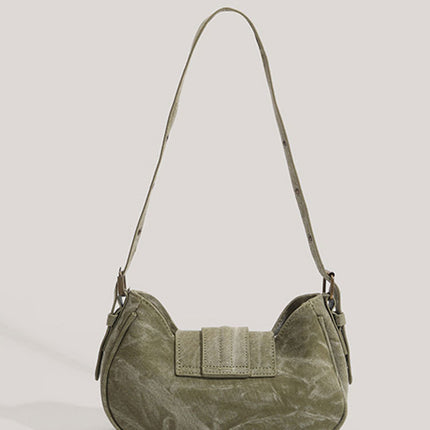 American Style Retro Army Green Shoulder Underarm Bag 2024 Summer New Fashion Distinctive All-match Hot Girl Bag Handbag