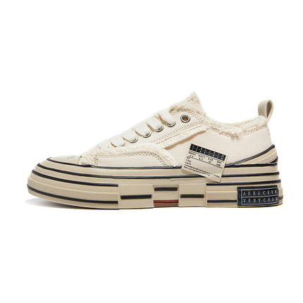 Wu Jianhao's Same Style Thick-Soled Beggar Shoes, High Version Men's Shoes 2023 New Retro Men's and Women's Canvas Shoes Putian