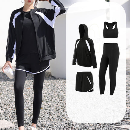 Yoga Fitness Clothing Tennis Suit Sports Running Gym Plus Size Fat mm Cover Belly Slimming Look Loose Factory Direct Sale