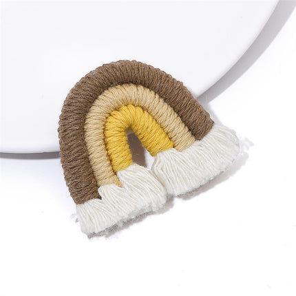 Fabric Ethnic Style Tassel Rainbow Pendant Pendant Cute Children Handmade DIY Keychain Bag Accessories Woven