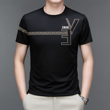 Mingdi Mouse Men's Summer New Korean Printed Men's T-shirt Fashion Trend Round Neck Men's Short Sleeve T-shirt Top