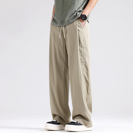 Men's Pants Spring and Autumn 2026 New Style Long Straight-Leg Pants Loose Wide-Leg Sports Pants Sweatpants Men's Casual Pants