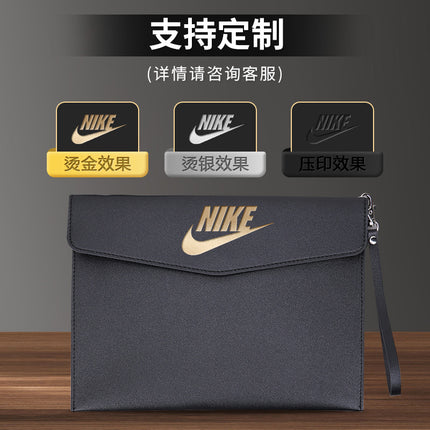 A4 leather file bag with portable A5 briefcase file bag advertising file bag custom contract bag printable logo
