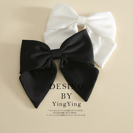 Yiwu factory new solid color large hairpin bow hair accessories hairpin bangs clip top clip headdress in stock wholesale