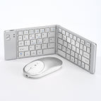 66 key silver keyboard mouse suit -2.4G dual bluetooth-charging version