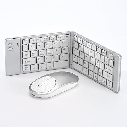 Wireless keyboard and mouse suit Bluetooth folding keyboard for mobile phone tablet laptop desktop computer built-in charging