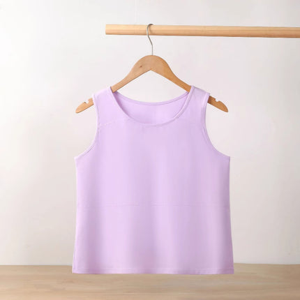 A Good Helper for Layering_Simple Splicing Design_Sleeveless T-Shirt Vest Dropshipping