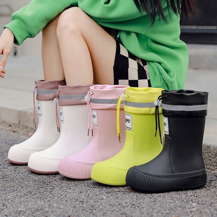Cross-Border 2024 New Version of Rain Boots for Women, Fashionable and Versatile Rain Boots, Waterproof, Non-Slip, Comfortable and Wear-Resistant, Women's Water Shoes for Camping