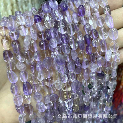 8-10mm natural stone loose beads amethyst agate straight hole gravel diy jewelry accessories amorphous beads