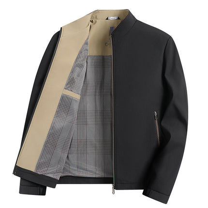 Z Autum New Jacket Men's Business Casual Fashion Middle-Aged and Elderly Tops Official Office Jacket Men's Executive Clothing Men's