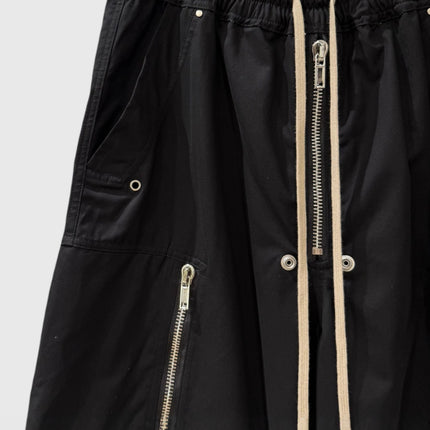 Subhuman Men's Style | Dark Style American High Street Long Pants with Zipper Pockets, Loose Straight-Leg Men's Floor-Length Pants