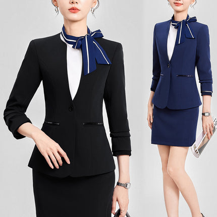 Professional suit Women's Autumn High-end Fashion Temperament Hotel Front Desk Women's Work Clothes Beauty Salon Jewelry Store Tooling