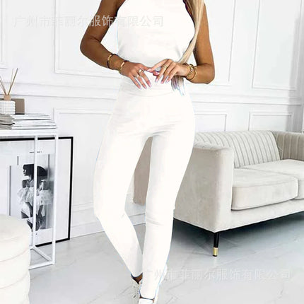 Amazon Hot Products Women's Sports Casual Hooded Sweater Thickened Thread Slim Vest Pants Three-Piece Set