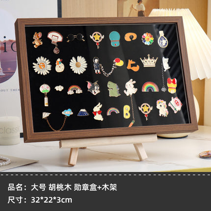 Badge Storage Box Wall Hanging Storage Metal Display Transparent Dustproof Medal Box Brooch Commemorative Medallion Box