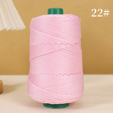 Lightweight Ice Silk Thread for Weaving Hats, Ice Linen Thread for Hand Knitting DIY Crochet Bags, Cushions, Blankets, Hollow Shiny Thick Yarn