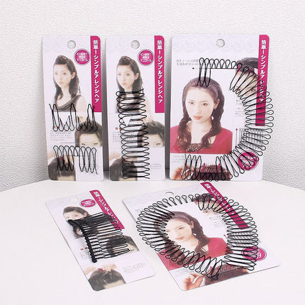K-Style of Broken Hair Sorting Artifact Hairpin Simple and Non-Harming Hair Invisible Comb Hair Tool Black Bangs Hair Clip Hair Comb