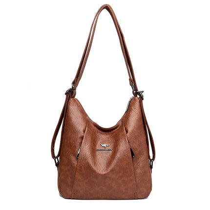 Women's Backpack New Fashion Middle-aged Mother Bag Multi-back Shoulder Bag Large Capacity All-match Commuter Crossbody Bag
