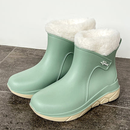 Fashionable Short-Tube Outdoor Women's Shoes, Versatile Sweet Water Shoes, Non-Slip Women's Rubber Slip-On Water Boots