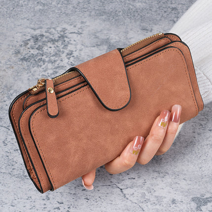 Cross-Border Hot Selling Long Buckle Women's Wallet Coin Purse Multi-Color Card Slot Mobile Phone Bag Clutch Bag Card Holder Wallet