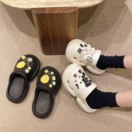 Nurse Hole Shoes Women's Summer Outer Wear EVA Fashionable Non-Slip Platform Sandals Soft Beach Shoes Baotou Slippers
