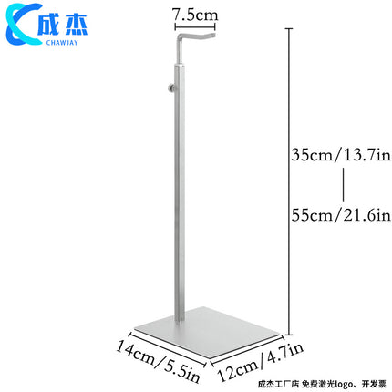 Cross-border Source Stainless Steel Display Hanging Bag Display Rack Women's Bag Rack Support Bag Rack Floor Adjustable Bag Rack