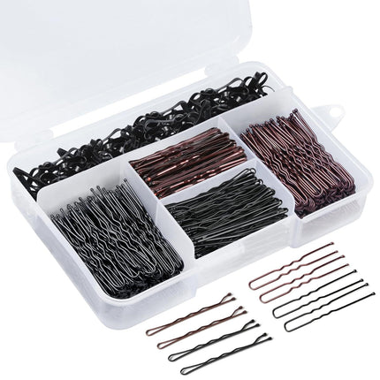 Cross-Border 300-Piece Set Brown Hair U-Shaped Clip Box Metal Hairpin Set Amazon Bestseller