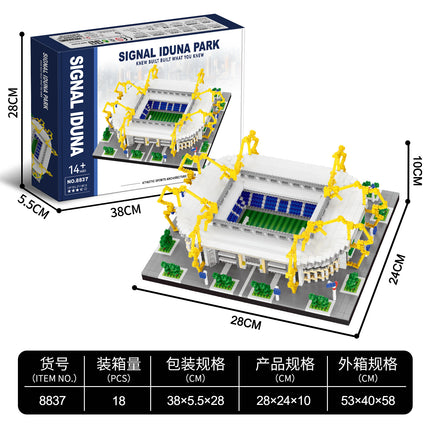 Cross-border building blocks Real Madrid football field basketball and other micro-particle building blocks puzzle toys exported to Amazon cross-border explosions