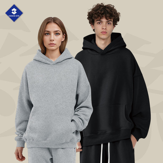 Cai Xiang Island Men's Clothing | Cross-Border European and American Style Loose Heavyweight 430g Pure Cotton Hoodie Men's Street Fashion Sweatshirt and Pants Two-Piece Set