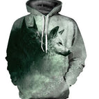 Gray double wolf pullover / S